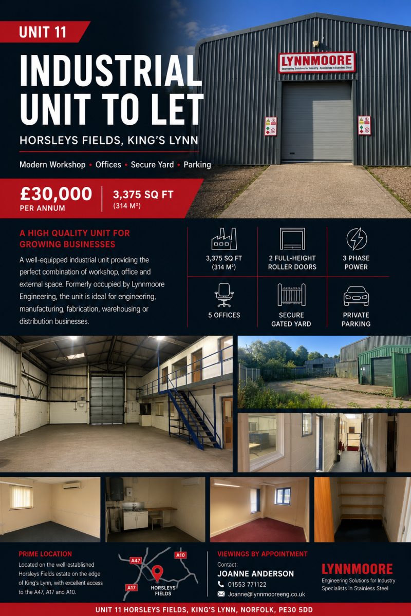 Industrial Unit To Let, Kings Lynn, Norfolk